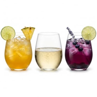 Oojami 36 Pack Disposable Stemless Plastic Wine Glasses 10 oz Reusable Clear Wine Cups Shatterproof BPAFree Recyclable Unbreakable Cocktail Glasses for Parties Weddings Pool Outdoor Events