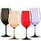 Lily's Home Lilys Home Unbreakable Wine Glasses 20oz Shatterproof Plastic Glasses Set of 4 for White Red Wine Reusable Mixed Dark Colors Ideal for Valentines Day Birthday Wedding