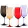 Lily's Home Lilys Home Unbreakable Wine Glasses 20oz Shatterproof Plastic Glasses Set of 4 for White Red Wine Reusable Mixed Dark Colors Ideal for Valentines Day Birthday Wedding