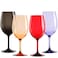 Lily's Home Lilys Home Unbreakable Wine Glasses 20oz Shatterproof Plastic Glasses Set of 4 for White Red Wine Reusable Mixed Dark Colors Ideal for Valentines Day Birthday Wedding