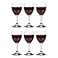 Vikko 115 Ounce Wine Glasses Set of 6 Glasses for Red and White Wine With Stem Clear Glasses for Wine Thick and Durable Stemmed Cup