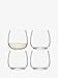 LSA International Borough Stemless Wine Glasses 13 oz Set of 4 Luxury Elegant Modern Cocktail Drinking Glassware