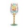 Enesco Designs by Lolita Happy 21st Birthday HandPainted Artisan Wine Glass 15 Ounce Multicolor
