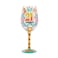 Enesco Designs by Lolita Happy 21st Birthday HandPainted Artisan Wine Glass 15 Ounce Multicolor