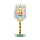 Enesco Designs by Lolita Happy 21st Birthday HandPainted Artisan Wine Glass 15 Ounce Multicolor