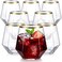 Lueumxc Diamond Plastic Wine Glasses40 Pack Unbreakable Whiskey Cocktail Wine Champagne Glasses12 Ounce Durable Disposable Cups Gold Rim for Parties Weddings Birthdays 40pack 12oz D6 Gold Rim1