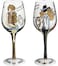 Bottom's Up Hand Painted Wine Glass by Bottoms Up Urban Cowgirl