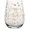Slant Collections Wine Glass Gifts Stemless Wine Glass 20Ounce Happy Birthday