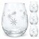 BANBERRY DESIGNS Stemless Wine Glasses Snowflake Wine Glass Set of 4 Winter Holiday Glasses with Silver Snowflake Design 20 oz Capacity