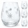 BANBERRY DESIGNS Stemless Wine Glasses Snowflake Wine Glass Set of 4 Winter Holiday Glasses with Silver Snowflake Design 20 oz Capacity