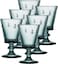 La Roch&Atilde;&uml;re La Rochere Napoleon Bee Blue Stemmed Wine Glasses Set of 6 Vintage French Glassware with Stable Base Elegant Durable Glasses for Confident Hosting and EuropeanStyle Tables 8 oz