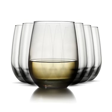 Libbey Classic Smoke AllPurpose Stemless Wine Glass Set Timeless Wine Glasses Set of 6 1525 Oz Stemless Drinking Glasses Set for Dinners Weeknights