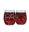 Greenline Goods Sagittarius Stemless Wine Glasses Zodiac Sagittarius Set Hand Etched 15 oz Set of 2 Astrology Sign Glassware