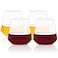 MICHLEY Large Stemless Wine Glasses Clear Tritan PlasticUnbreakable Wine Cups for Red and White Dishwasher Safe 17oz Set of 4