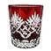 PLEASANT BREEZE Ruby Red Fancy Hand Cutting Wine Glass Gift Boxed 10 Oz Handmade Old Fashioned Glass