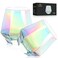 DIEWEISIMI Wine Glasses Set of 2 Diamond Stemless Wine Glasses Iridescent Glassware