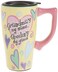 Spoontiques Ceramic Travel Mugs Grandma Cup Hot or Cold Beverages Gift for Coffee Lovers