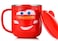 Everyday Delights Lightning McQueen Red Stainless Steel Insulated 3D Cup with Lid 250ml
