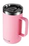 KXIAOCHEN 20oz Insulated Coffee Mug with Lid Stainless Steel Coffee Cup Double Wall Vacuum Coffee Tumbler with Handle Premium Thermal Travel Coffee Mug Pink