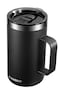 KXIAOCHEN 20oz Insulated Coffee Mug with Lid Stainless Steel Coffee Cup Double Wall Vacuum Coffee Tumbler with Handle Premium Thermal Travel Coffee Mug Black