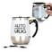 daasigwaa Self Stirring Mug Rechargeable Magnetic Electric Auto Mixing Stainless Steel Cup for OfficeKitchenTravelHome CoffeeTeaHot ChocolateMilk400 ml135 ozWhite