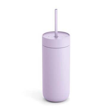 Fellow 16 oz Carter Cold Tumbler SpillResistant Straw LidStainless Steel VacuumInsulated Cup with Ceramic Interior and Reusable Straw for Cold DrinksFits Cup HoldersDishwasher SafePeri Twinkle