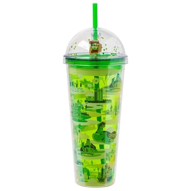 Silver Buffalo Shrek Swamp Beware Ogre Dome Glitter Top Travel Tumbler 24 Ounces