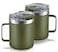 ALOUFEA 12oz Stainless Steel Insulated Coffee Mug with Handle Double Wall Vacuum Tumbler Cup with Fliping Lid Army Green 2 Pack