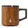 Elemental Insulated Coffee Mug TripleWall Stainless Steel Summit Travel Cup for Hot and Cold Drinks Thermal Coffee Mug with Lid and Handle for Camping Office Travel 12oz Teakwood