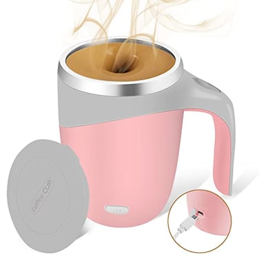 TXLOOK Self Stirring MugRechargeable automatic magnetic Self stirring coffee mugRotating Home Office Travel Mixing CupTo Stir Coffee Chocolate Milk ProteinCocoa Etc Great For Office School Gym