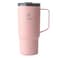 REDUCE 24 oz Hot1 Vacuum Insulated Mug for Hot Tea Coffee and Other Hot Drinks With FloMotion Lid and Handle SingleServe and Cupholder Friendly Keeps Drinks Hot for up to 8 Hrs Pink Salt
