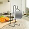 Unomor Tea Cup Saucer Display Stand Black Metal Coffee Mug Holder Rack Compact 629X255X236 Inch Kitchen Counter Organizer for Home and Office