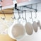 XILAOTOU Adjustable Mug Hooks Secure SturdyDesigned for Ease of Use DurabilityIdeal for Kitchens Pantry StorageBlack Finish for a Sleek Modern Look