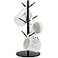 Patelai 14 Inch Acrylic Coffee Mug Tree Coffee Mug Rack Cup Holders for Counter with 6 Hooks Removable StandsAcrylicBlack