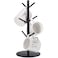 Patelai 14 Inch Acrylic Coffee Mug Tree Coffee Mug Rack Cup Holders for Counter with 6 Hooks Removable StandsAcrylicBlack