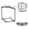 YOLIFE Tea Cup Holder for Countertop Metal Cup and Saucer Display Stand Foldable Tea Station Organizer Espresso Coffee Cups Rack for Home or Bar Decor