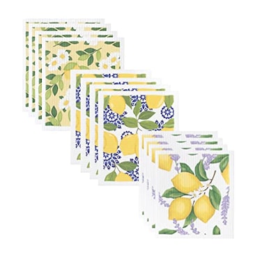Ritz Swedish Sponge Cloths Lemons 12 Pack