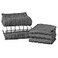 Ritz Premium Kitchen Towel and Dish Cloth Value Set Highly Absorbent Super Soft LongLasting 100 Cotton Checked and Solid Hand Towels Tea Towels Bar Towels 6 Pack Graphite