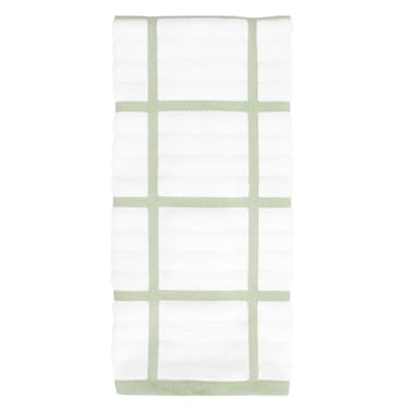 All-Clad AllClad Checked Kitchen Towel Highly Absorbent Super Soft Long Lasting 100 Cotton 17x30 Tea Towel for Cleaning Drying Dishes Pans Glassware or Countertops 1Pack Fennel