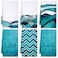 Bencailor 6 Pcs Teal Kitchen Towels Turquoise Dish Hand Towels Farmhouse Absorbent Tea Washcloth for Winter Spring Bathroom Kitchen Decor Gifts 24 x 16