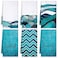 Bencailor 6 Pcs Teal Kitchen Towels Turquoise Dish Hand Towels Farmhouse Absorbent Tea Washcloth for Winter Spring Bathroom Kitchen Decor Gifts 24 x 16