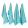 DII Basic Terry Collection Waffle Dishtowel Set 15x26 Solid Aqua 4 Piece