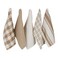 DII Everyday Basic Kitchen Collection Large Woven Cotton DishtowelTea Towel Set 18x28 Stone 5 Count