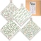 Eulnars Swedish Dishcloths for Kitchen 8 Pack Green Reusable Paper Towels with Clips NonScratch Swedish Kitchen Towels Super Absorbent Cellulose Sponge Cloths Dishwasher Safe No Odor