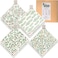Eulnars Swedish Dishcloths for Kitchen 8 Pack Green Reusable Paper Towels with Clips NonScratch Swedish Kitchen Towels Super Absorbent Cellulose Sponge Cloths Dishwasher Safe No Odor