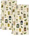 Miss Adola Flour Sack Kitchen Towels Set of 2 Spring Dish Towels with Hanging Loop 18x26 Inch Absorbent Reusable Cotton Cloths for Cleaning Cute Design Home Decorative Housewarming Canned Kimchi