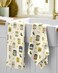 Miss Adola Flour Sack Kitchen Towels Set of 2 Spring Dish Towels with Hanging Loop 18x26 Inch Absorbent Reusable Cotton Cloths for Cleaning Cute Design Home Decorative Housewarming Canned Kimchi