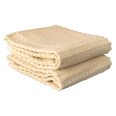 Ritz Royale Collection 100 Combed Terry Cotton Highly Absorbent Oversized Kitchen Towel Set 28 x 18 2Pack Solid Latte