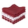 Ritz Terry Check Dish Cloth Set Highly Absorbent Super Soft 100 Cotton Durable Kitchen Cleaning Cloths for Wiping Tables and Counters 6Pack Paprika