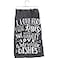 Primitives by Kathy I Love Hugs I Love Kisses Decorative Kitchen Towel WhiteBlack 28 Square